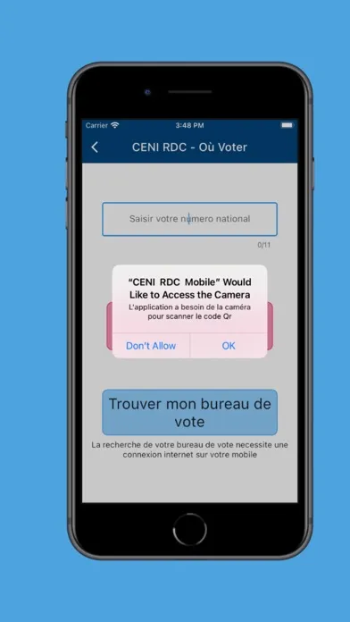 Captures d'écran de CENI RDC Mobile