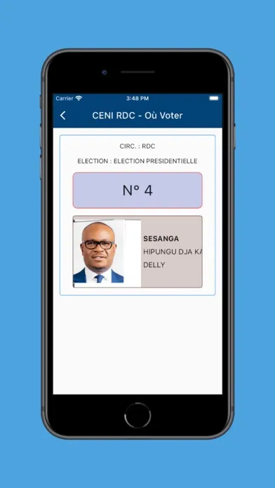 Captures d'écran de CENI RDC Mobile