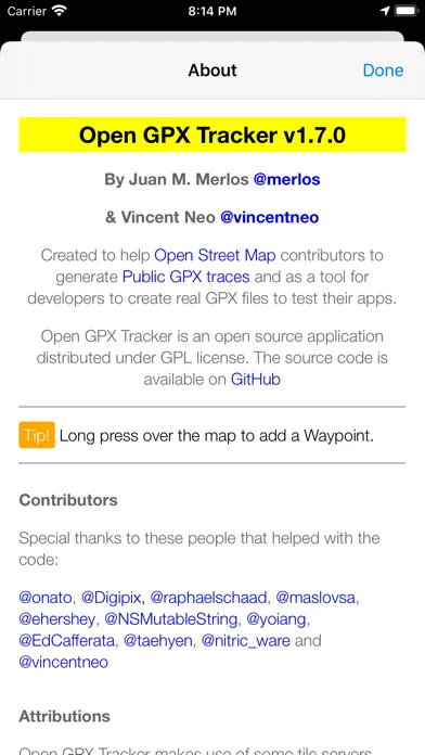 تصاویر Open GPX Tracker