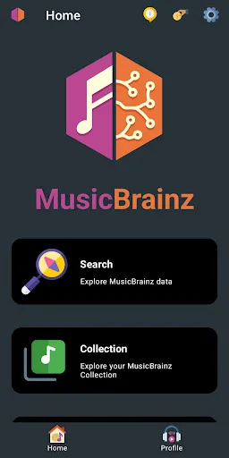 Capturas de tela do MusicBrainz