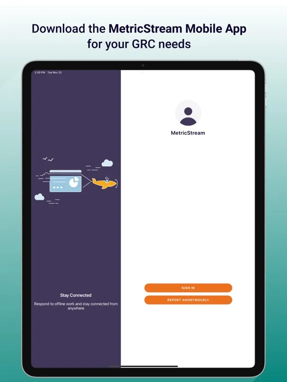 Zrzuty ekranu MetricStream iPad 