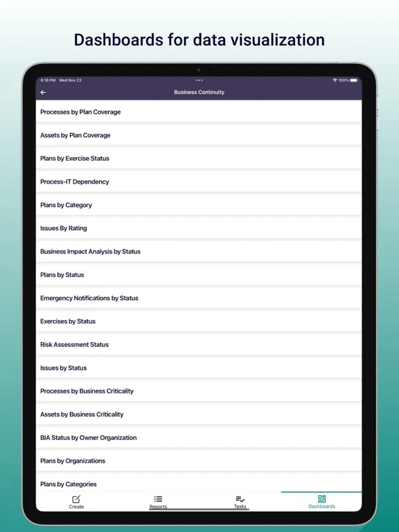 Zrzuty ekranu MetricStream iPad 