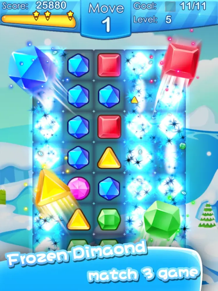 Capturas de tela do Frozen Pop Fun - Match 3 Games iPad 