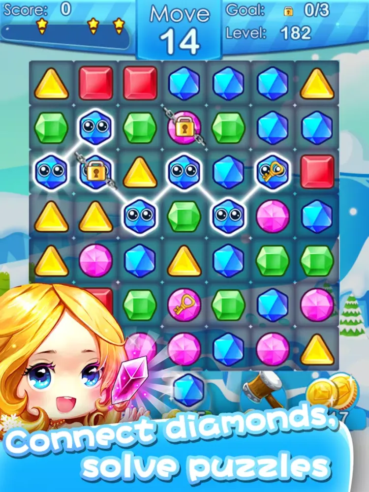 Capturas de tela do Frozen Pop Fun - Match 3 Games iPad 