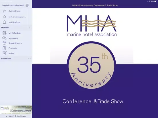 Zrzuty ekranu MHA 35th Annual Conference iPad 