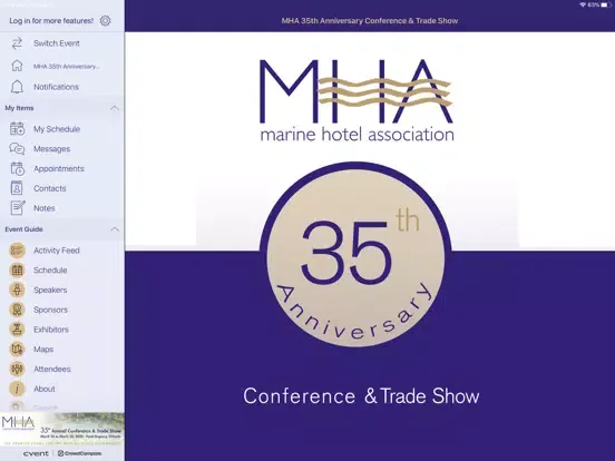 Zrzuty ekranu MHA 35th Annual Conference iPad 