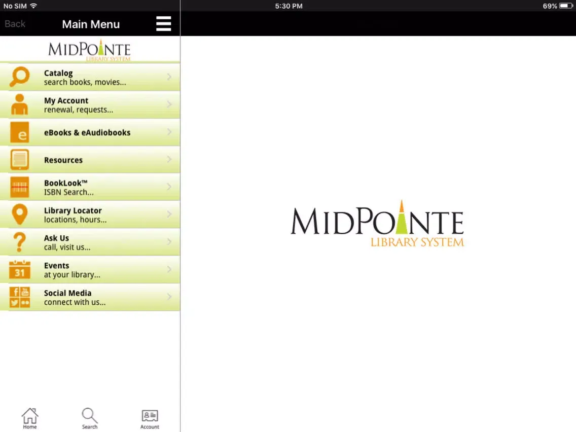 Screenshot di MidPointe Library System iPad 