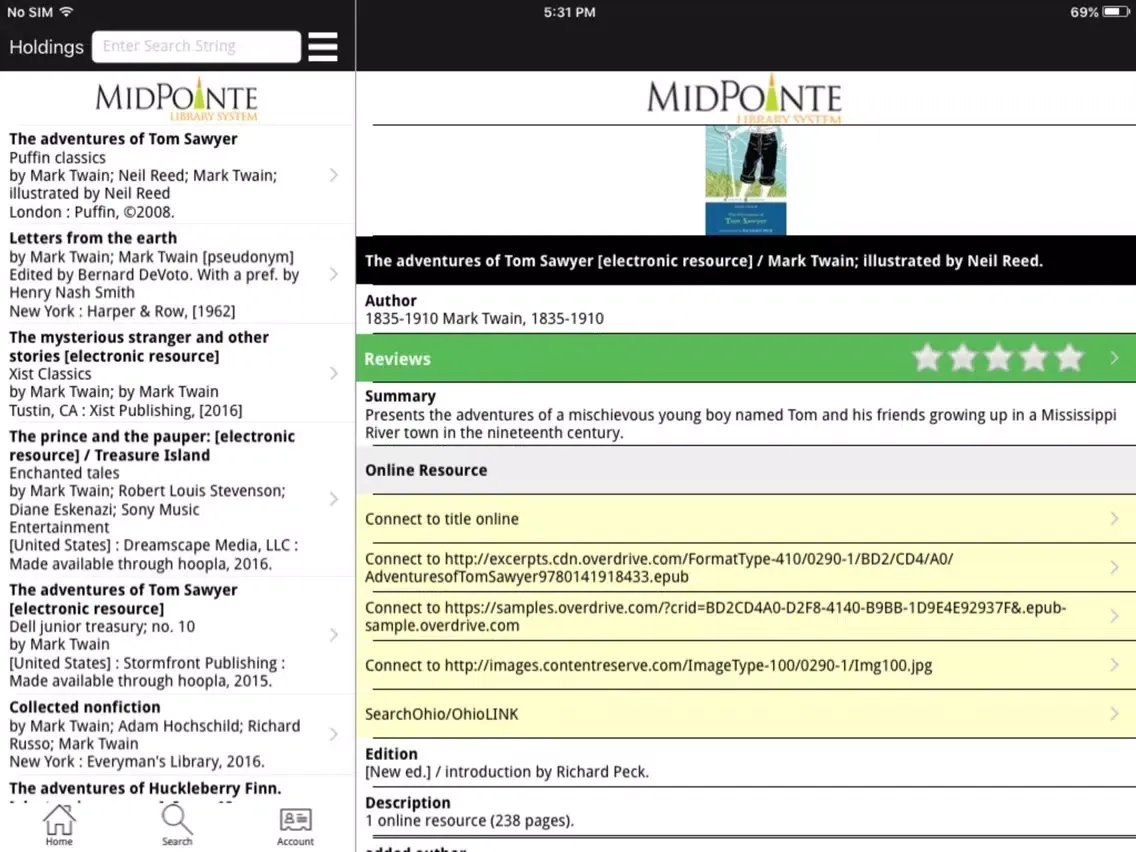 Screenshot di MidPointe Library System iPad 