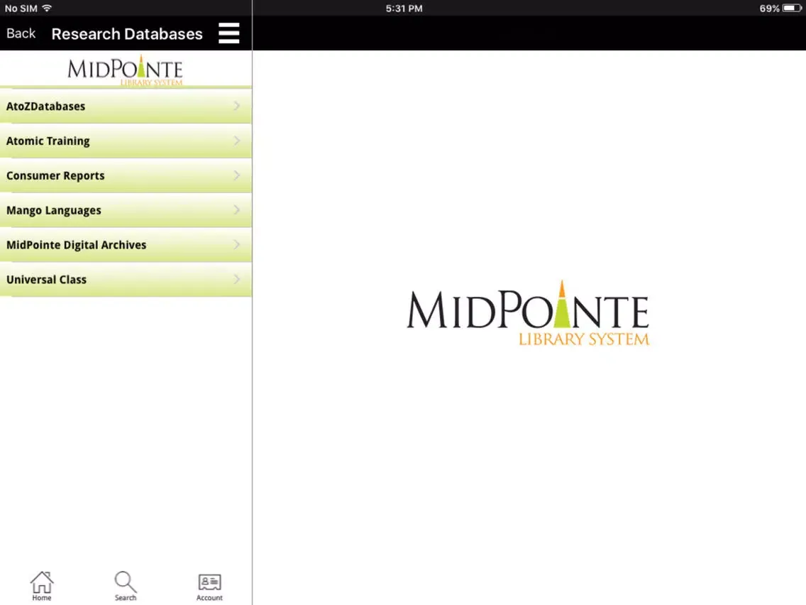 Screenshot di MidPointe Library System iPad 
