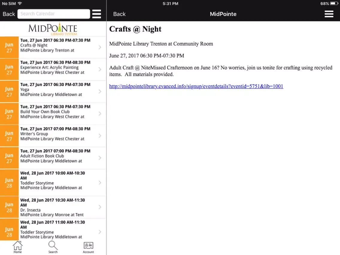 Screenshot di MidPointe Library System iPad 