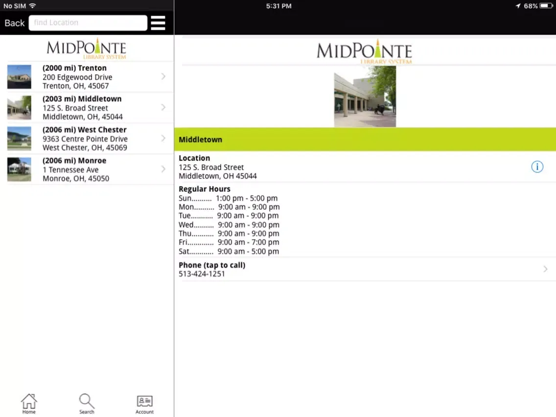 Screenshot di MidPointe Library System iPad 
