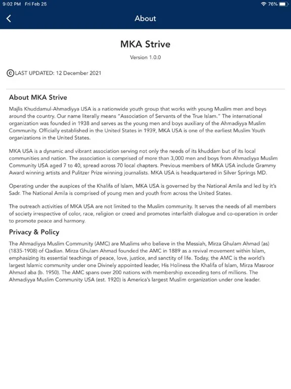 MKA Strive iPad  سکرین شاٹس
