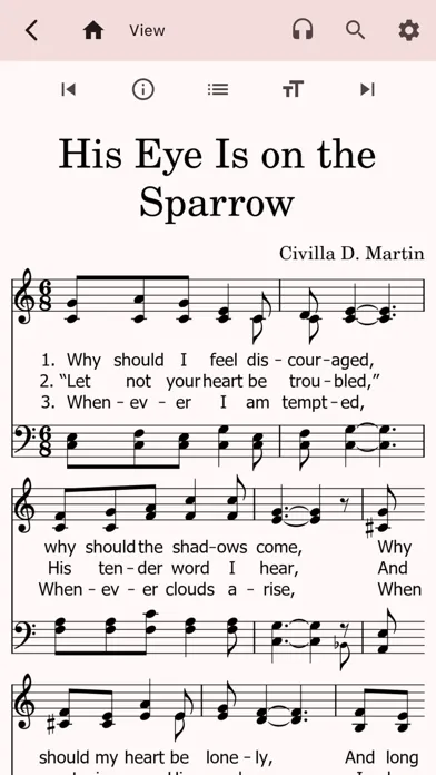 Mobile Hymns Sheet Music Screenshots