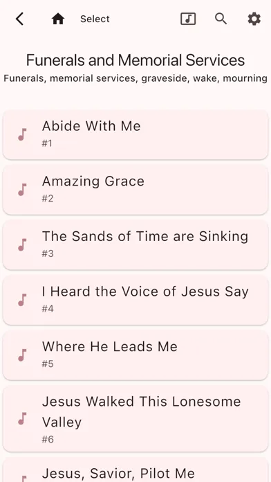 Mobile Hymns Sheet Music Screenshots