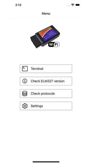 Captures d'écran de ELM327 WiFi Diagnostic