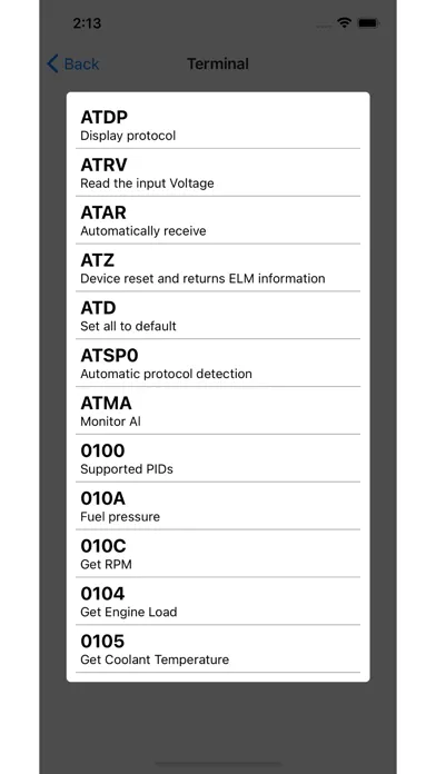Captures d'écran de ELM327 WiFi Diagnostic