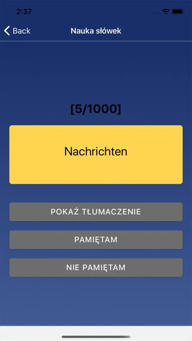 Niemiecki 1000 słówek Screenshots