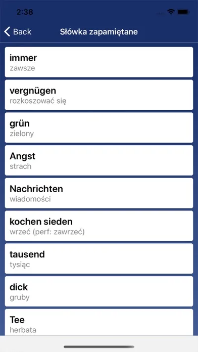 Niemiecki 1000 słówek Screenshots