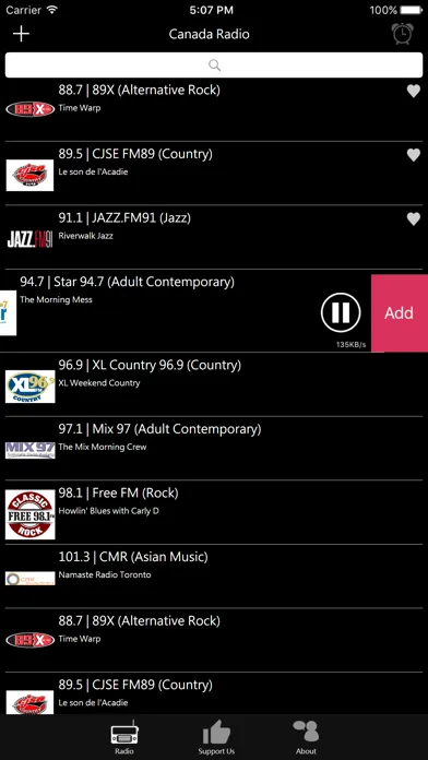 Capturas de pantalla de Canadian Radio