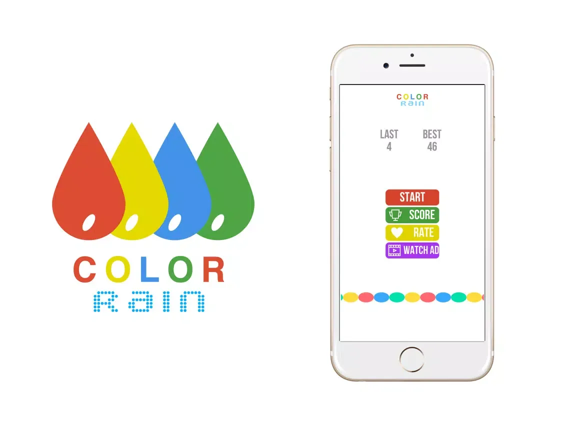 Color Rain - Catch the rain drops iPad  Screenshots