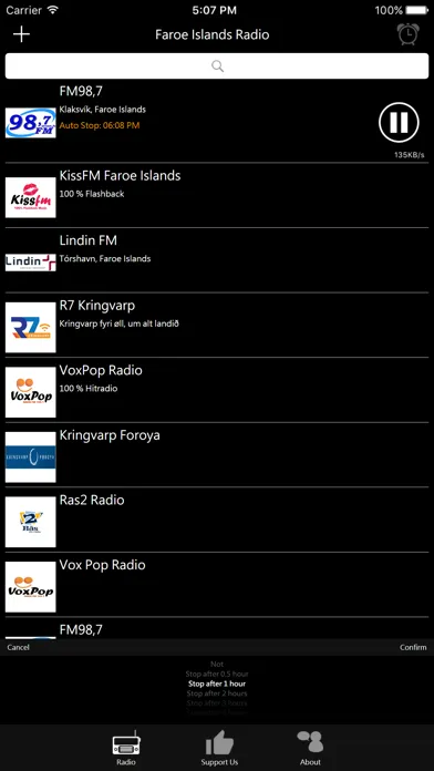 Captures d'écran de Faroe Islands Radio