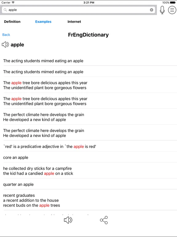 French English Dictionary - FrEngDict iPad  স্ক্রিনশট