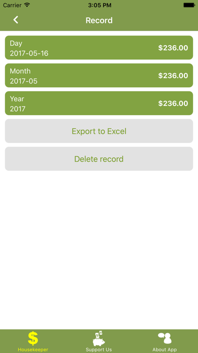 Expenses Housekeeper Ekran Görüntüleri