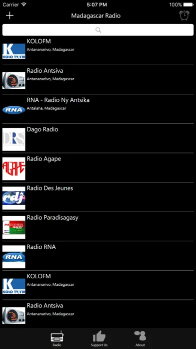 Ảnh chụp màn hình của Madagascar Radio