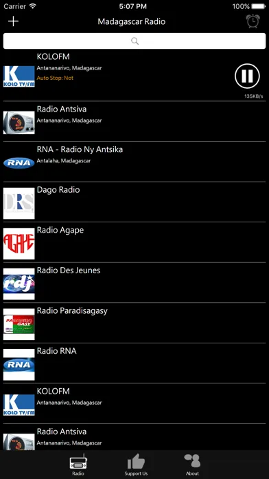 Ảnh chụp màn hình của Madagascar Radio