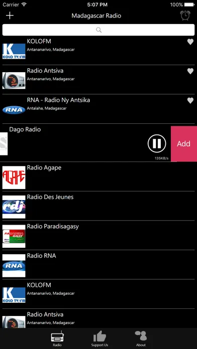 Ảnh chụp màn hình của Madagascar Radio