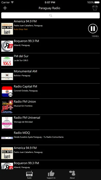Zrzuty ekranu Paraguayan Radio