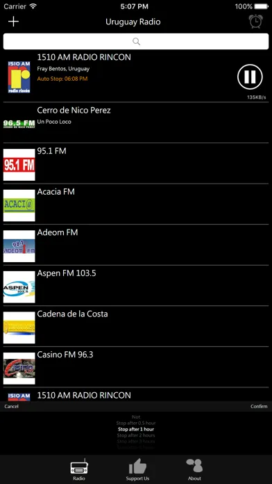 Ảnh chụp màn hình của Uruguayan Radio