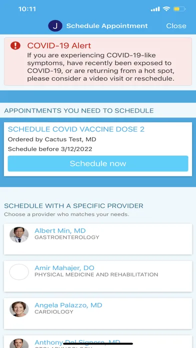 MyMountSinai 스크린샷