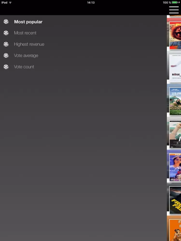 MovieDBpro movies catalog & trailers with YouTube iPad  Ekran Görüntüleri