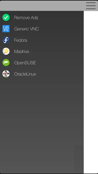 Captures d'écran de RedhatOW Connection VNC