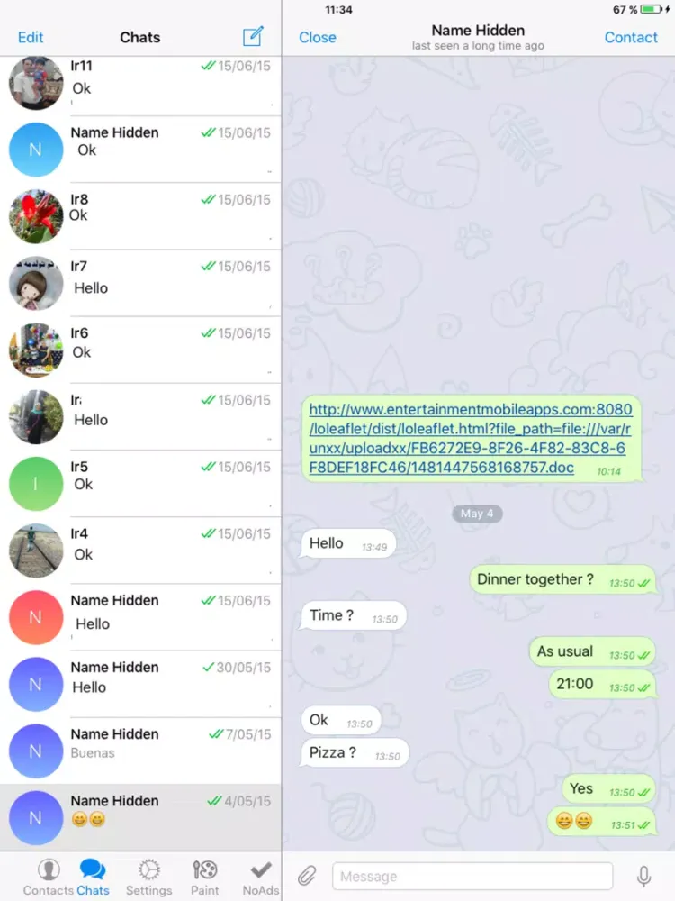 Tangkapan layar OfficeGram Office Suite messenger with doc, xls iPad 