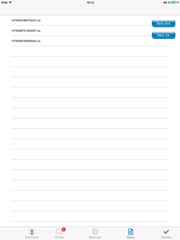 Tangkapan layar OfficeGram Office Suite messenger with doc, xls iPad 