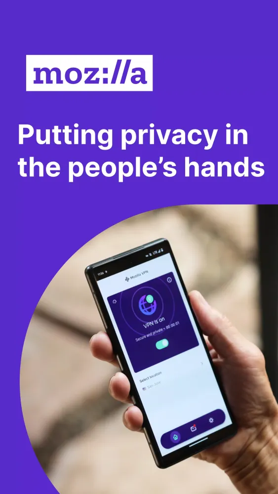 Capturas de tela do Mozilla VPN