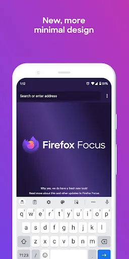 Capturas de tela do Firefox Focus: No Fuss Browser