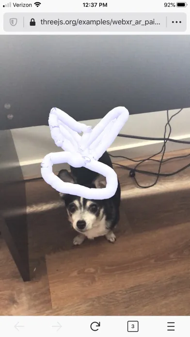 Tangkapan layar WebXR Viewer