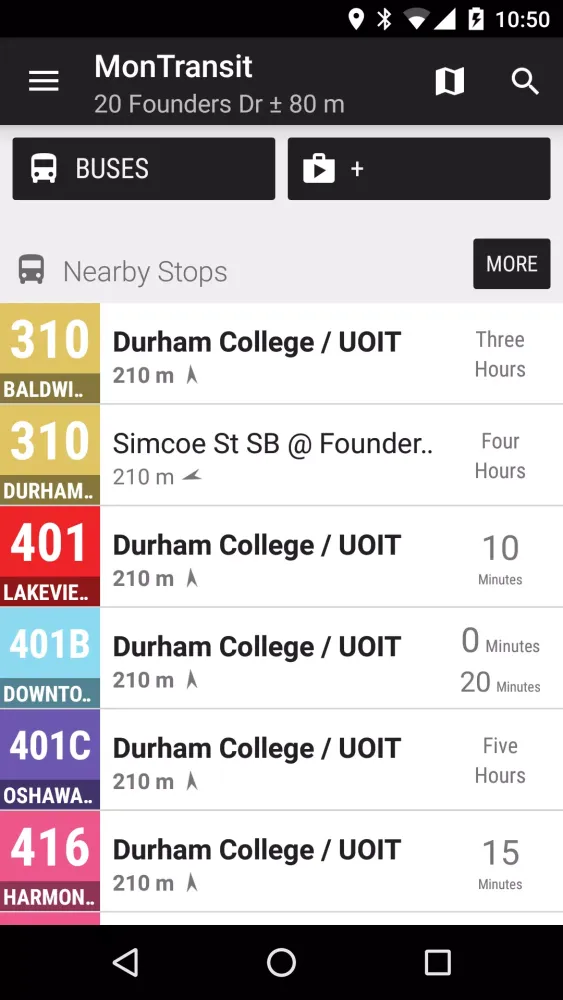 Zrzuty ekranu Durham Region Transit Bus - M…