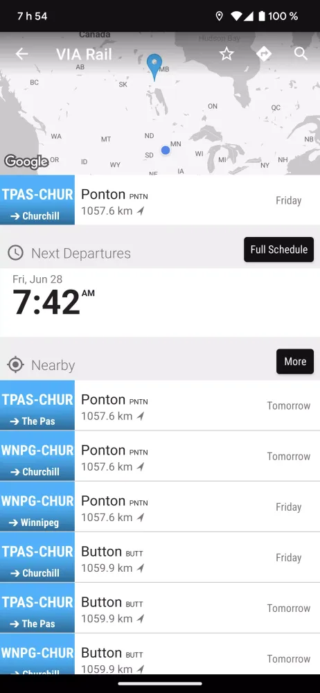Скриншоты VIA Rail trains - MonTransit