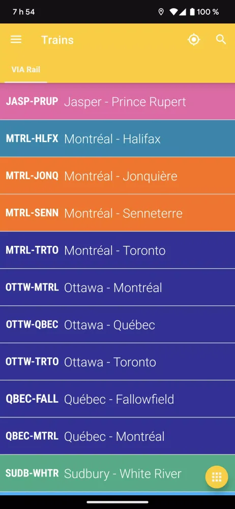 Скриншоты VIA Rail trains - MonTransit