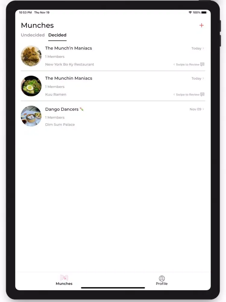 Скриншоты Munch - Restaurant Discovery iPad 