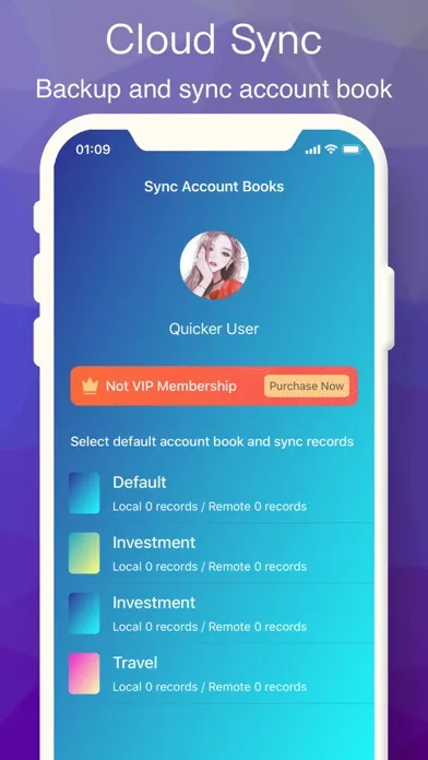 Quicker, a quick account book.應用截圖