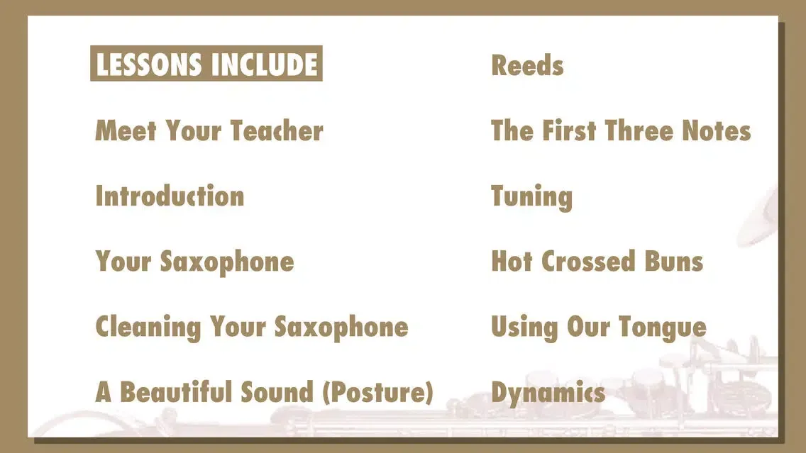 Ảnh chụp màn hình của Music Lifeboat Presents Play Like A Prodigy: Learn Tenor Sax