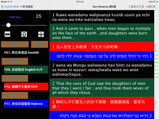 Capturas de pantalla de Swahili Audio Bible 斯瓦希里语圣经 iPad 