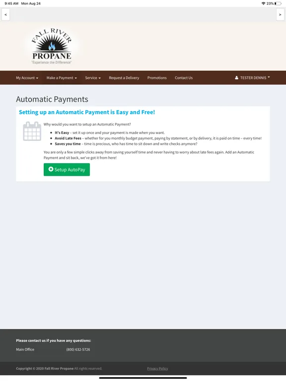 Fall River Propane iPad  سکرین شاٹس