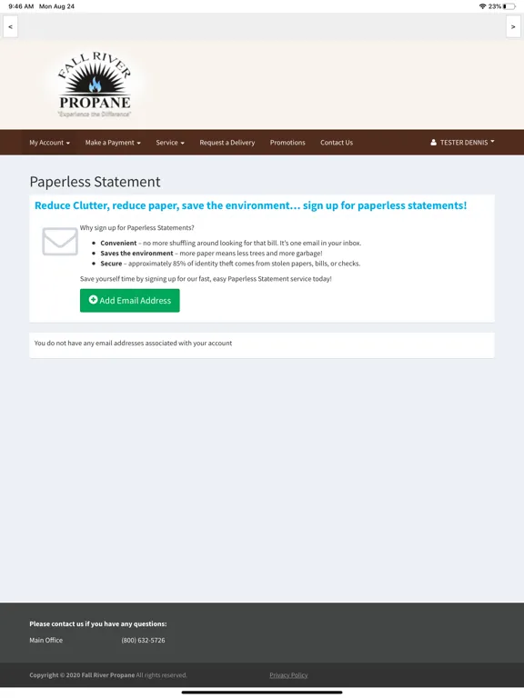 Fall River Propane iPad  سکرین شاٹس