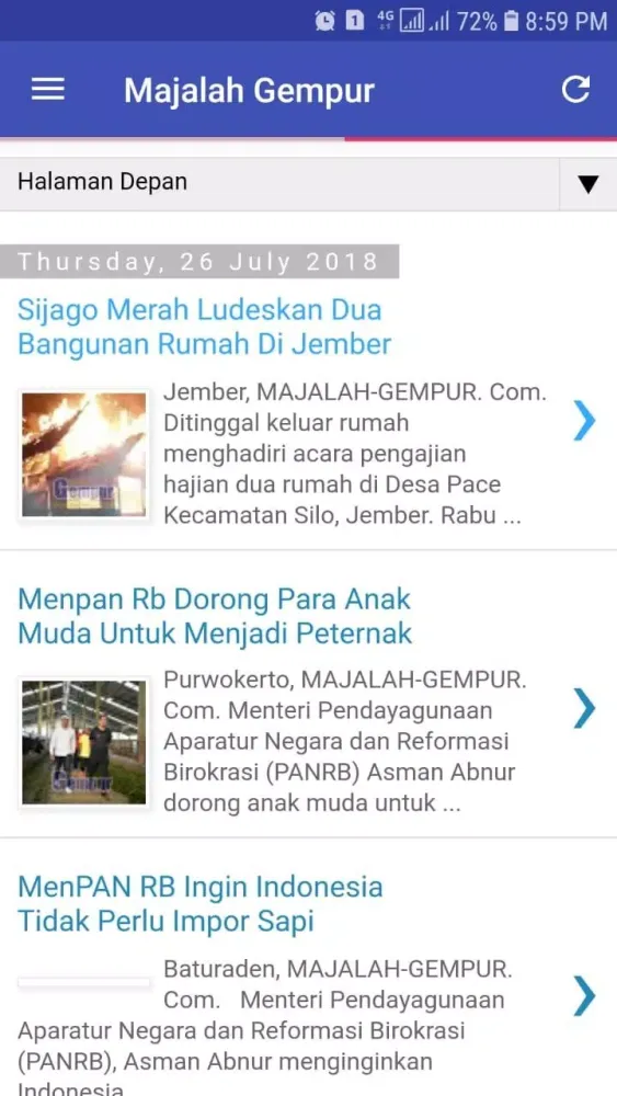 Majalah Gempur 스크린샷